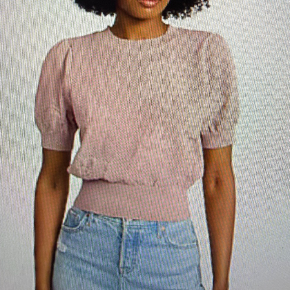 Express Women's Blush Puff Sleeve Sweater